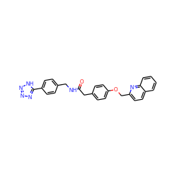 O=C(Cc1ccc(OCc2ccc3ccccc3n2)cc1)NCc1ccc(-c2nnn[nH]2)cc1 ZINC000013804807