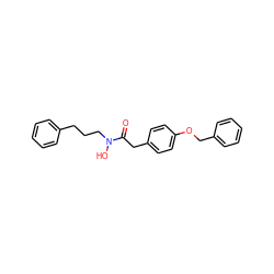 O=C(Cc1ccc(OCc2ccccc2)cc1)N(O)CCCc1ccccc1 ZINC000029488382