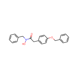 O=C(Cc1ccc(OCc2ccccc2)cc1)N(O)Cc1ccccc1 ZINC000029486442