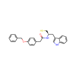 O=C(Cc1ccc(OCc2ccccc2)cc1)N[C@@H](CS)Cc1c[nH]c2ccccc12 ZINC000027720290