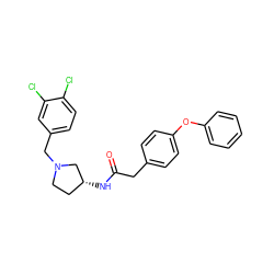 O=C(Cc1ccc(Oc2ccccc2)cc1)N[C@@H]1CCN(Cc2ccc(Cl)c(Cl)c2)C1 ZINC000013586755