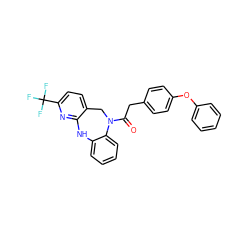 O=C(Cc1ccc(Oc2ccccc2)cc1)N1Cc2ccc(C(F)(F)F)nc2Nc2ccccc21 ZINC000103266027