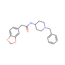 O=C(Cc1ccc2c(c1)OCO2)NC1CCN(Cc2ccccc2)CC1 ZINC000013779920