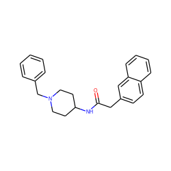 O=C(Cc1ccc2ccccc2c1)NC1CCN(Cc2ccccc2)CC1 ZINC000012998473