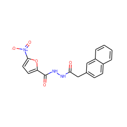 O=C(Cc1ccc2ccccc2c1)NNC(=O)c1ccc([N+](=O)[O-])o1 ZINC000013649163