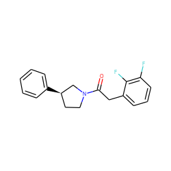 O=C(Cc1cccc(F)c1F)N1CC[C@@H](c2ccccc2)C1 ZINC000087209903