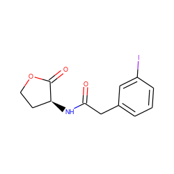 O=C(Cc1cccc(I)c1)N[C@H]1CCOC1=O ZINC000029047713