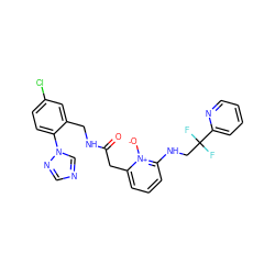 O=C(Cc1cccc(NCC(F)(F)c2ccccn2)[n+]1[O-])NCc1cc(Cl)ccc1-n1cncn1 ZINC000028524472