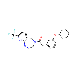 O=C(Cc1cccc(OC2CCCCC2)c1)N1CCNc2nc(C(F)(F)F)ccc2C1 ZINC000103265985