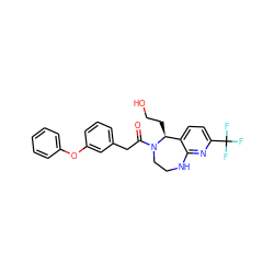 O=C(Cc1cccc(Oc2ccccc2)c1)N1CCNc2nc(C(F)(F)F)ccc2[C@@H]1CCO ZINC000103265999