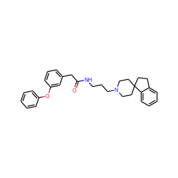 O=C(Cc1cccc(Oc2ccccc2)c1)NCCCN1CCC2(CCc3ccccc32)CC1 ZINC000028569148