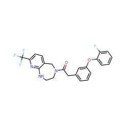 O=C(Cc1cccc(Oc2ccccc2F)c1)N1CCNc2nc(C(F)(F)F)ccc2C1 ZINC000103266039