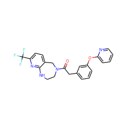 O=C(Cc1cccc(Oc2ccccn2)c1)N1CCNc2nc(C(F)(F)F)ccc2C1 ZINC000103266052