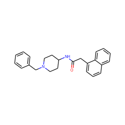 O=C(Cc1cccc2ccccc12)NC1CCN(Cc2ccccc2)CC1 ZINC000013470596