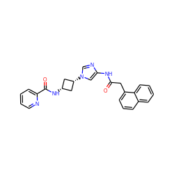 O=C(Cc1cccc2ccccc12)Nc1cn([C@H]2C[C@@H](NC(=O)c3ccccn3)C2)cn1 ZINC000253677906