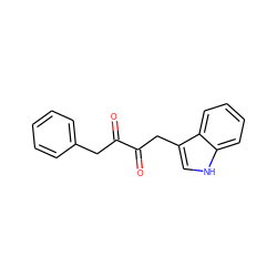 O=C(Cc1ccccc1)C(=O)Cc1c[nH]c2ccccc12 ZINC000006529329