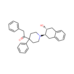 O=C(Cc1ccccc1)C1(c2ccccc2)CCN([C@@H]2Cc3ccccc3C[C@H]2O)CC1 ZINC000049071702