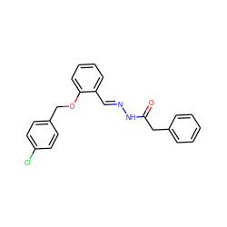 O=C(Cc1ccccc1)N/N=C/c1ccccc1OCc1ccc(Cl)cc1 ZINC000004595214