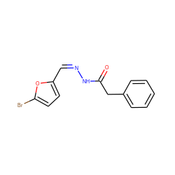 O=C(Cc1ccccc1)N/N=C\c1ccc(Br)o1 ZINC000013111973