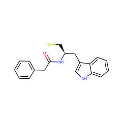 O=C(Cc1ccccc1)N[C@@H](CS)Cc1c[nH]c2ccccc12 ZINC000027709920