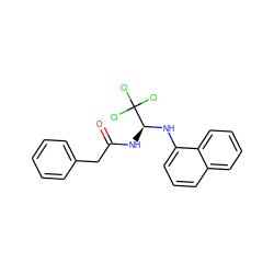 O=C(Cc1ccccc1)N[C@H](Nc1cccc2ccccc12)C(Cl)(Cl)Cl ZINC000002054239