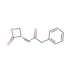 O=C(Cc1ccccc1)N[C@H]1COC1=O ZINC000058600044