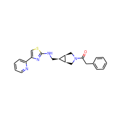 O=C(Cc1ccccc1)N1C[C@H]2[C@@H](CNc3nc(-c4ccccn4)cs3)[C@H]2C1 ZINC000101637758