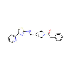 O=C(Cc1ccccc1)N1C[C@H]2[C@H](CNc3nc(-c4ccccn4)cs3)[C@H]2C1 ZINC000101637763