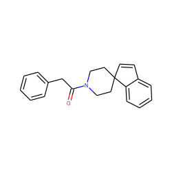 O=C(Cc1ccccc1)N1CCC2(C=Cc3ccccc32)CC1 ZINC000013728381