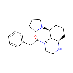 O=C(Cc1ccccc1)N1CCN[C@@H]2CCC[C@H](N3CCCC3)[C@H]21 ZINC000169326298