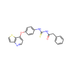 O=C(Cc1ccccc1)NC(=S)Nc1ccc(Oc2ccnc3ccsc23)cc1 ZINC000038268756