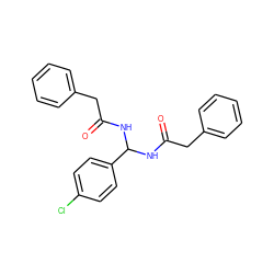 O=C(Cc1ccccc1)NC(NC(=O)Cc1ccccc1)c1ccc(Cl)cc1 ZINC000005602780