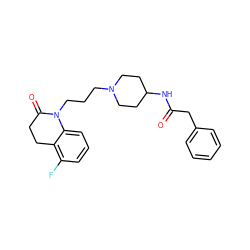 O=C(Cc1ccccc1)NC1CCN(CCCN2C(=O)CCc3c(F)cccc32)CC1 ZINC000064553748