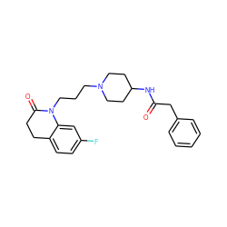 O=C(Cc1ccccc1)NC1CCN(CCCN2C(=O)CCc3ccc(F)cc32)CC1 ZINC000064553905