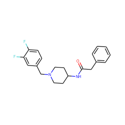 O=C(Cc1ccccc1)NC1CCN(Cc2ccc(F)c(F)c2)CC1 ZINC000013470625