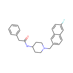 O=C(Cc1ccccc1)NC1CCN(Cc2ccc3cc(F)ccc3c2)CC1 ZINC000043024396