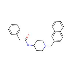 O=C(Cc1ccccc1)NC1CCN(Cc2ccc3ccccc3c2)CC1 ZINC000013470630