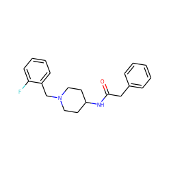 O=C(Cc1ccccc1)NC1CCN(Cc2ccccc2F)CC1 ZINC000013470607