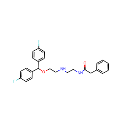 O=C(Cc1ccccc1)NCCNCCOC(c1ccc(F)cc1)c1ccc(F)cc1 ZINC000013800386