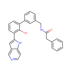 O=C(Cc1ccccc1)NCc1cccc(-c2cccc(-c3cc4cnccc4[nH]3)c2O)c1 ZINC000101046715