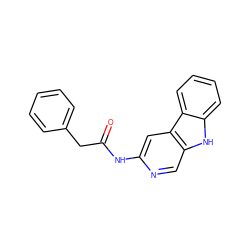 O=C(Cc1ccccc1)Nc1cc2c(cn1)[nH]c1ccccc12 ZINC000100987262