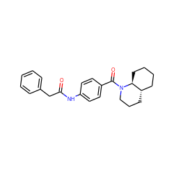 O=C(Cc1ccccc1)Nc1ccc(C(=O)N2CCC[C@H]3CCCC[C@@H]32)cc1 ZINC000029126669