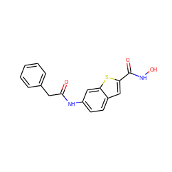 O=C(Cc1ccccc1)Nc1ccc2cc(C(=O)NO)sc2c1 ZINC000028899988