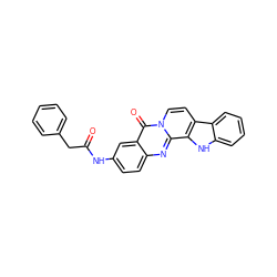 O=C(Cc1ccccc1)Nc1ccc2nc3c4[nH]c5ccccc5c4ccn3c(=O)c2c1 ZINC000096258330