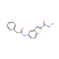 O=C(Cc1ccccc1)Nc1ccc2sc(C(=O)NO)cc2c1 ZINC000028900002