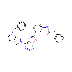 O=C(Cc1ccccc1)Nc1cccc(-c2nc3c(N4C[C@@H]5CCN(Cc6ccccc6)[C@@H]5C4)ncnc3o2)c1 ZINC000028092235