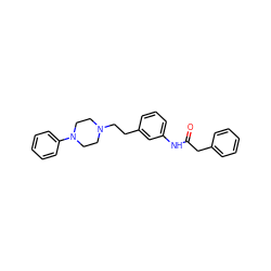 O=C(Cc1ccccc1)Nc1cccc(CCN2CCN(c3ccccc3)CC2)c1 ZINC000084652542