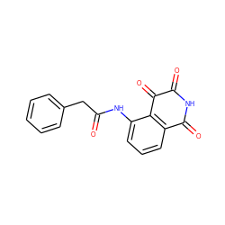 O=C(Cc1ccccc1)Nc1cccc2c1C(=O)C(=O)NC2=O ZINC000013683233