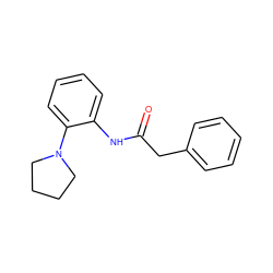 O=C(Cc1ccccc1)Nc1ccccc1N1CCCC1 ZINC000000465467