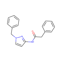 O=C(Cc1ccccc1)Nc1ccn(Cc2ccccc2)n1 ZINC000006701918